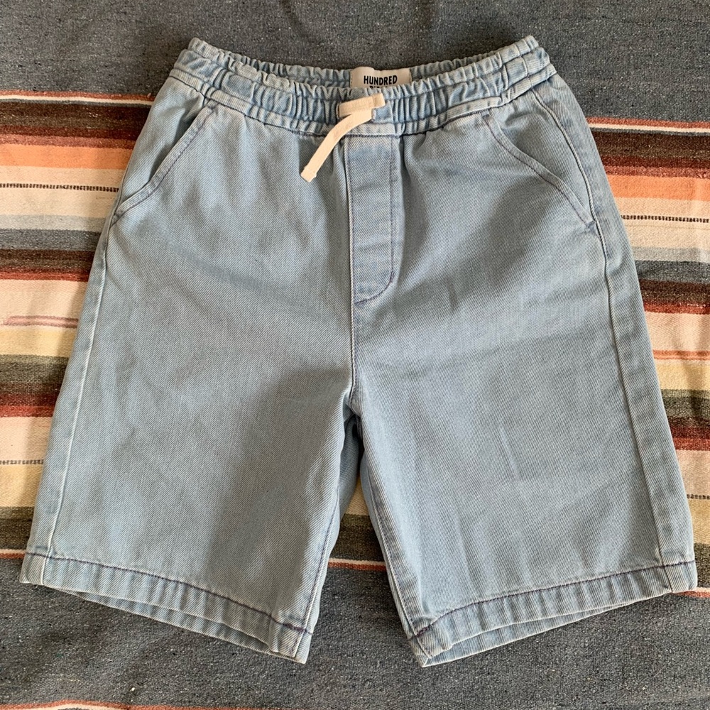 Hundred Pieces Light Wash Denim Jean Shorts 12y